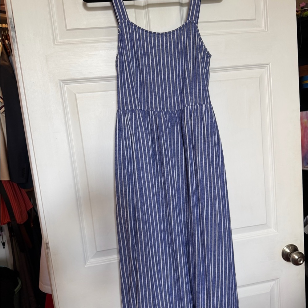 Who What Wear Blue and White Striped Dress